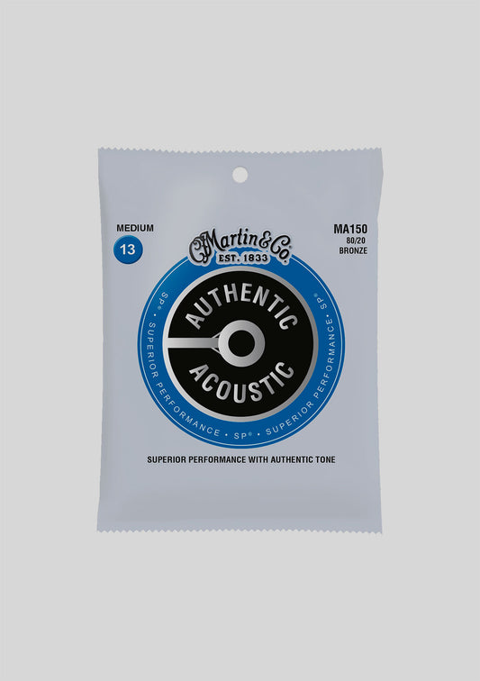 Cuerda guitarra acústica Martin MA150 Authentic SP Medium 80/20 Bronze 13-56