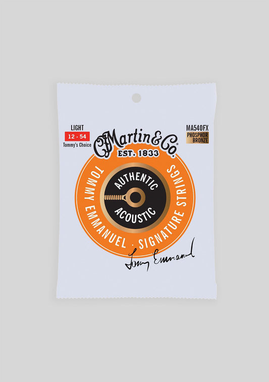 Cuerda guitarra acústica Martin MA540FX Authentic Flexible Core Light Phosphor Bronze 12-54