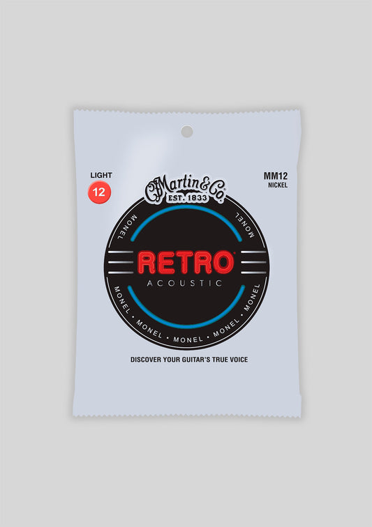 Cuerda guitarra acústica Martin MM12 Retro Light Monel 12-54