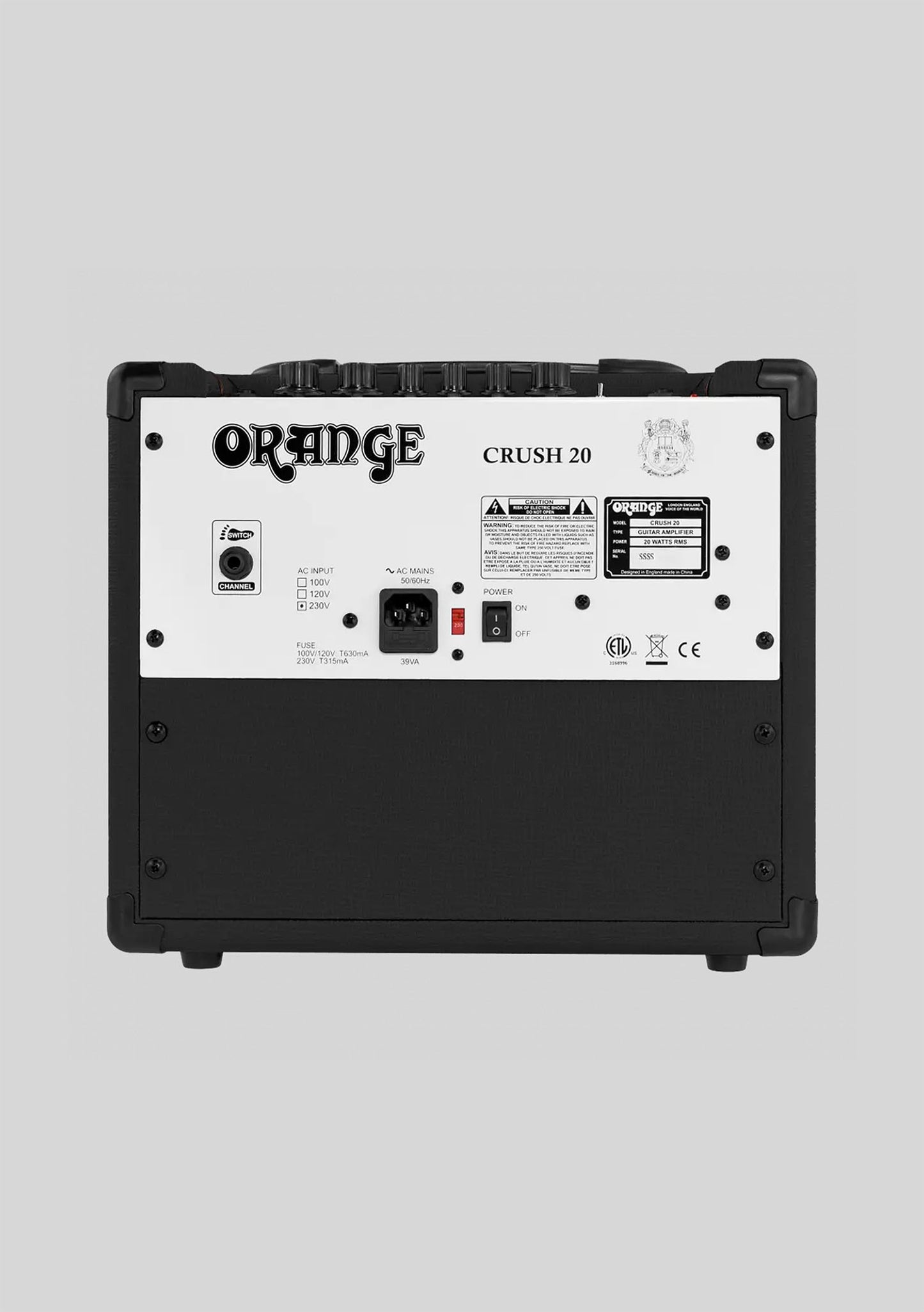 Orange Crush 20W Combo color negro - Amplificador de guitarra eléctrica