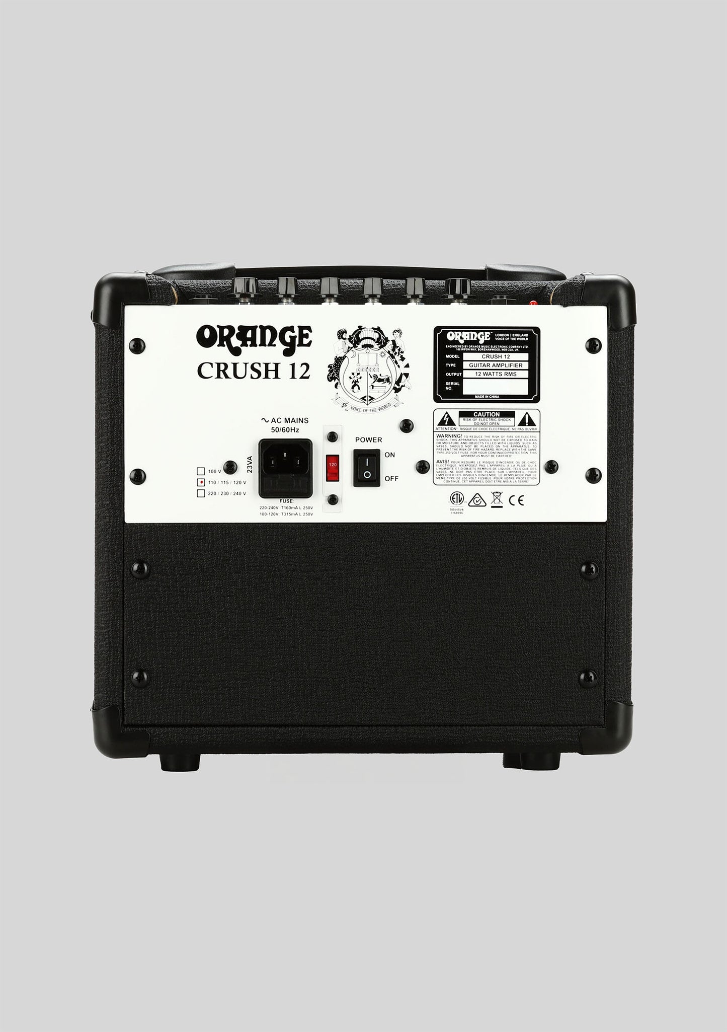 Orange Crush 12 (color negro) combo - Amplificador de guitarra eléctrica