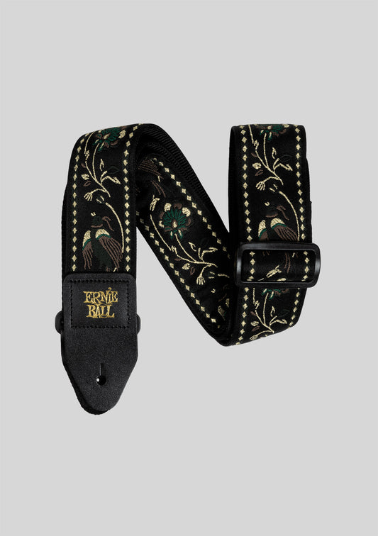 Correa guitarra o bajo Ernie Ball Classic Jacquard Guitar/Bass Strap - Black Pleasant Pheasant P05372
