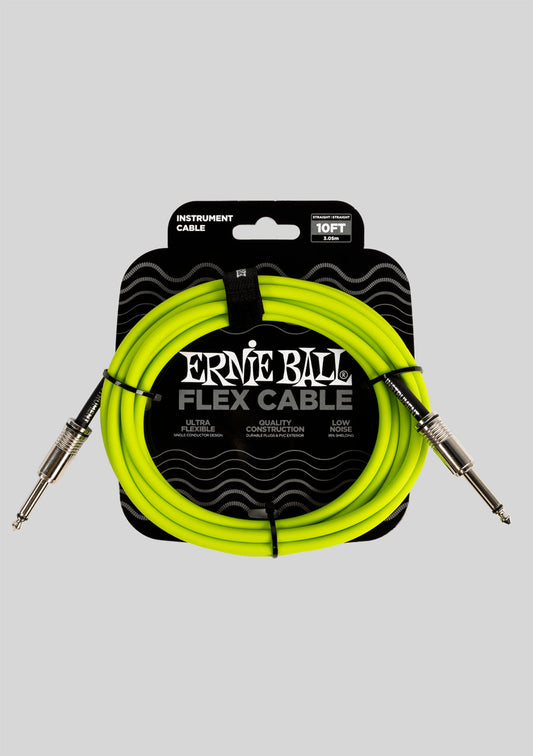 Cable de instrumento Ernie Ball de 3 metros (recto a angulo) color verde  P06414