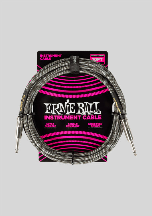 Cable de instrumento Ernie Ball Braided 6 metros color Silver P06429