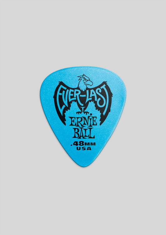 Pack de 12 uñetas Ernie Ball .48mm Blue Everlast  P09181