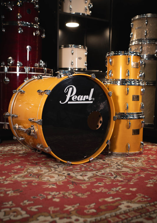 Pearl Master Studio Birch Shell 10 x 12 x 14 x 22 Antique Gold usada - Batería acústica