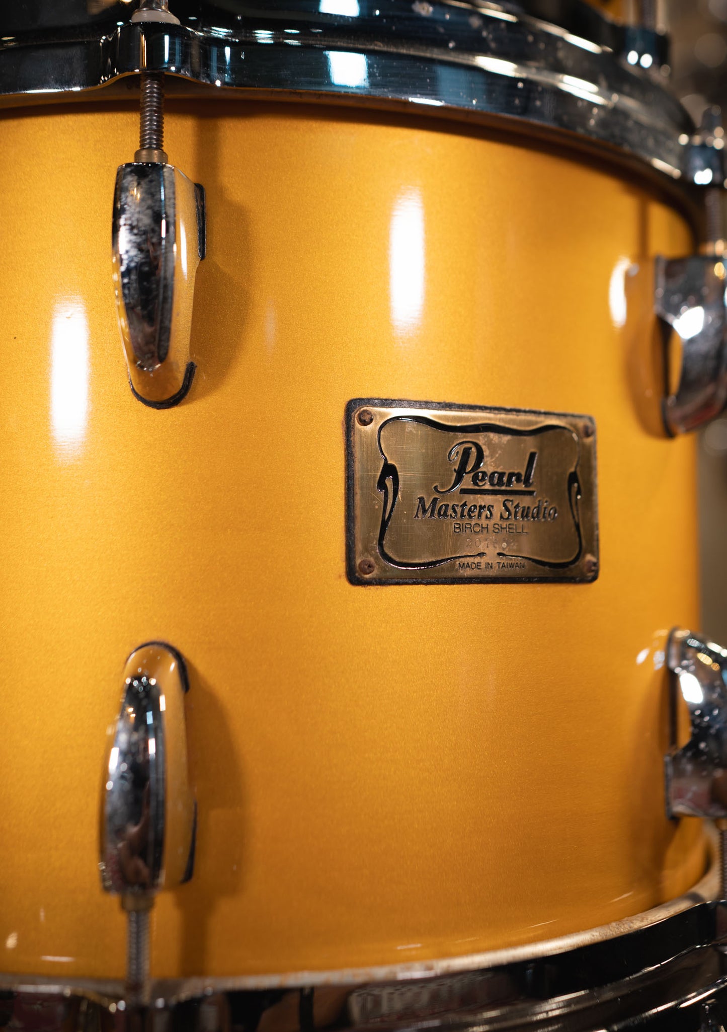 Pearl Master Studio Birch Shell 10 x 12 x 14 x 22 Antique Gold usada - Batería acústica
