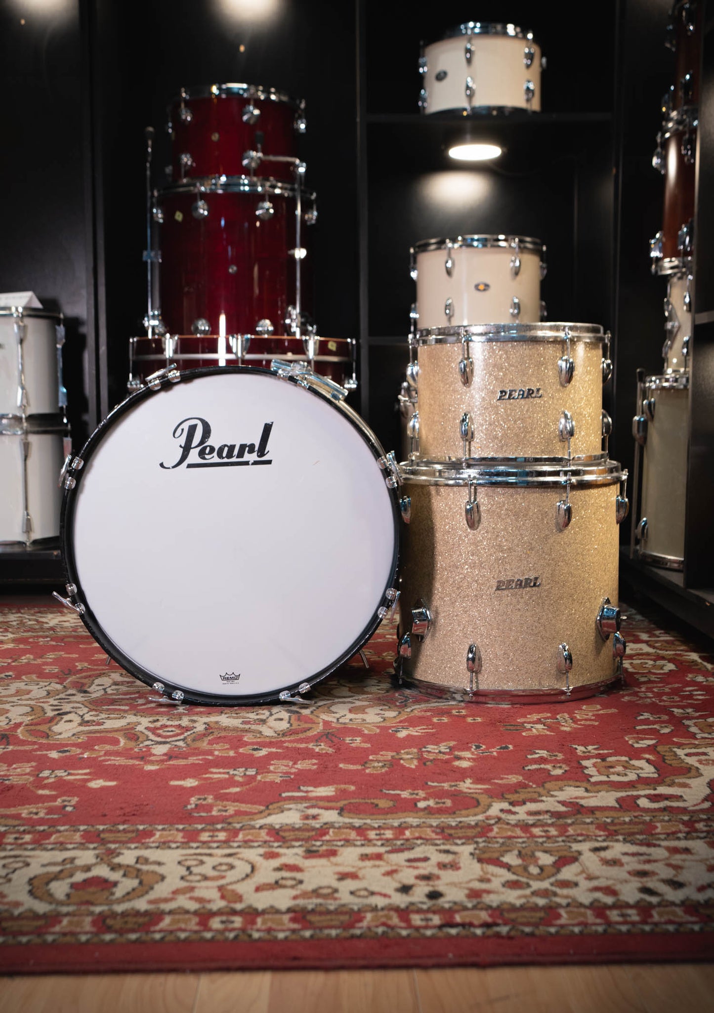 Pearl Super deluxe 13 x 16 x 22 x 14 Sparkle usada años early 60s - Batería acústica
