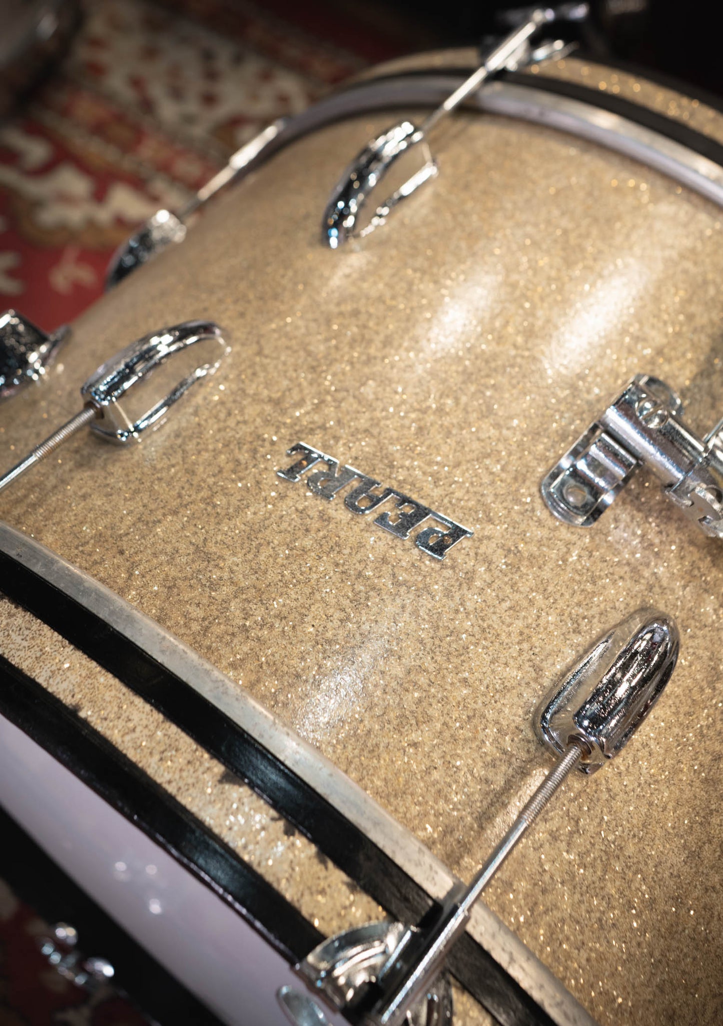 Pearl Super deluxe 13 x 16 x 22 x 14 Sparkle usada años early 60s - Batería acústica