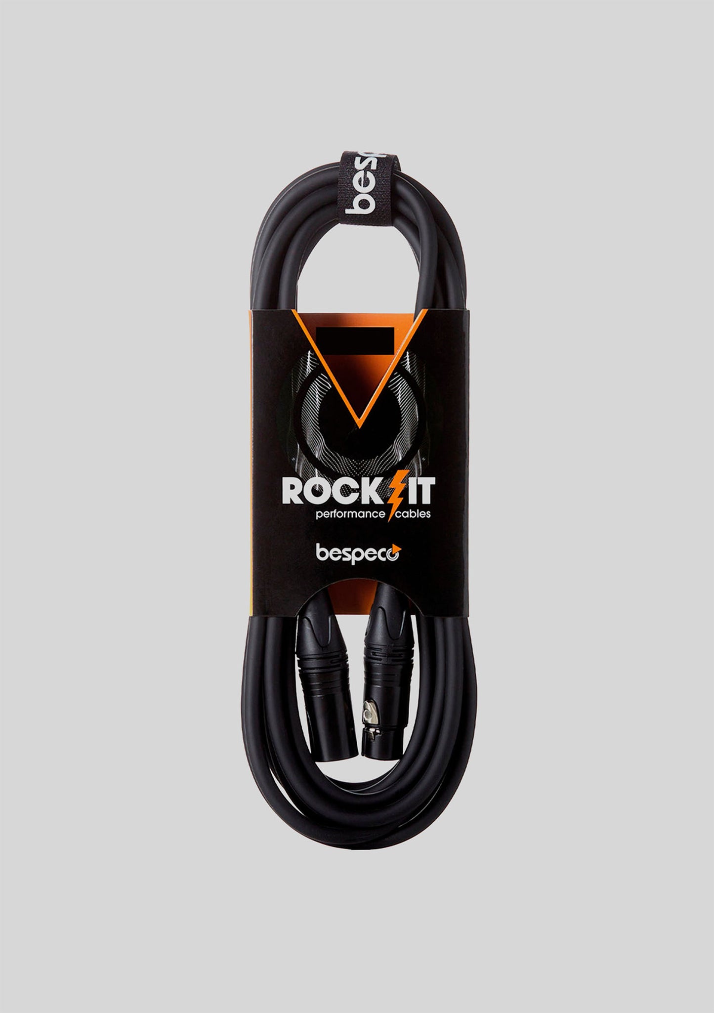 Cable de micrófono XLR Bespeco Plug-Plug Serie Rockit 3 Metros RKMB300