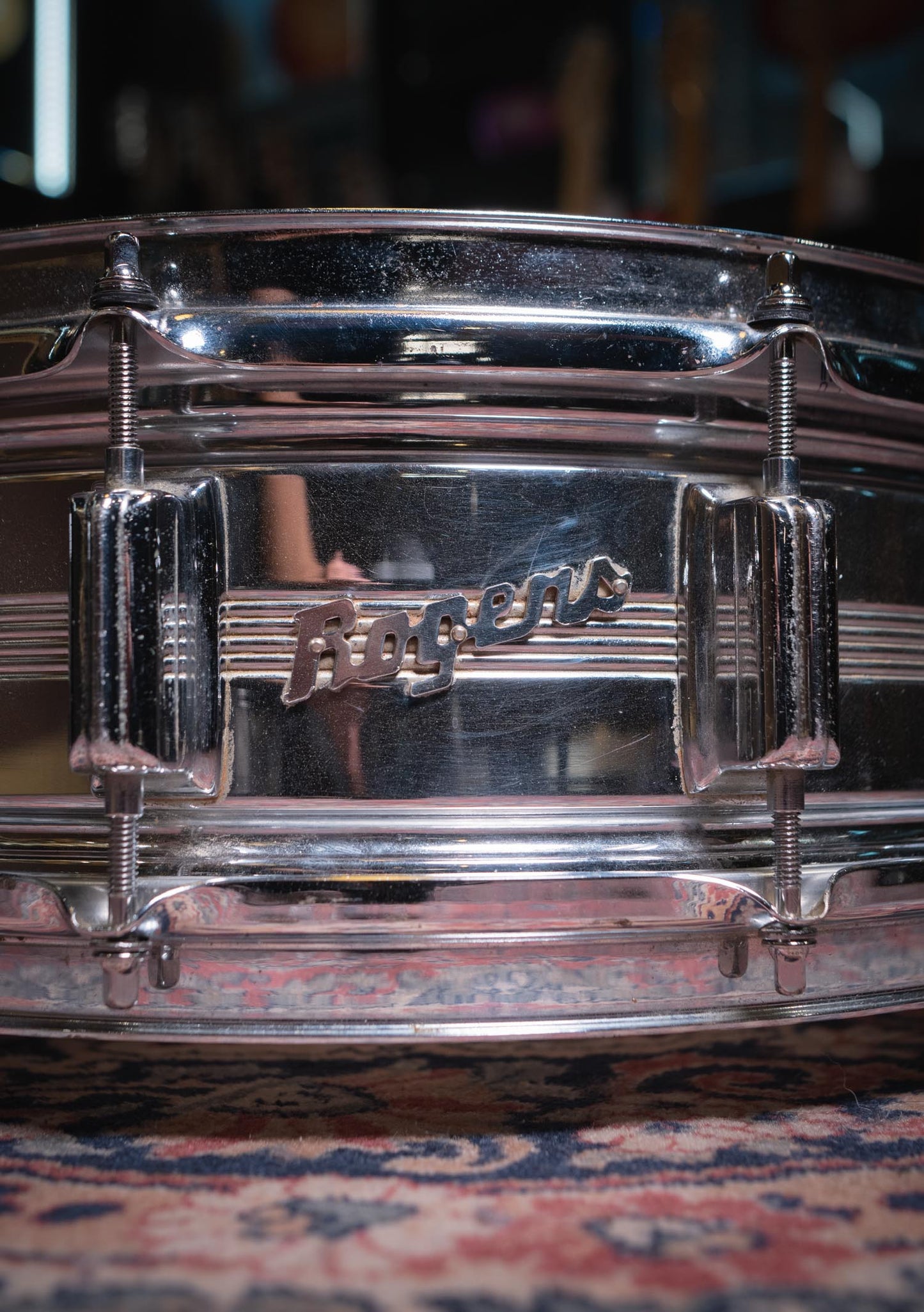 Rogers dyna-sonic 14x5 60s Chrome over brass usada - Caja