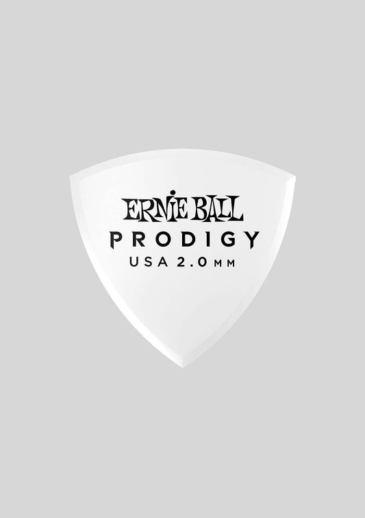 Set de uñetas Ernie Ball (6 unidades) 2.0mm White Shield Prodigy Picks P09337