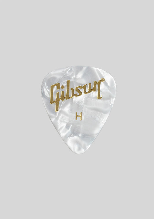 Set uñetas Heavy (12u) Gibson Pearloid White