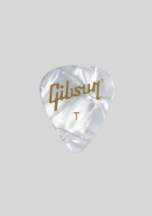 Set uñetas Thin (12u) Gibson Pearloid White