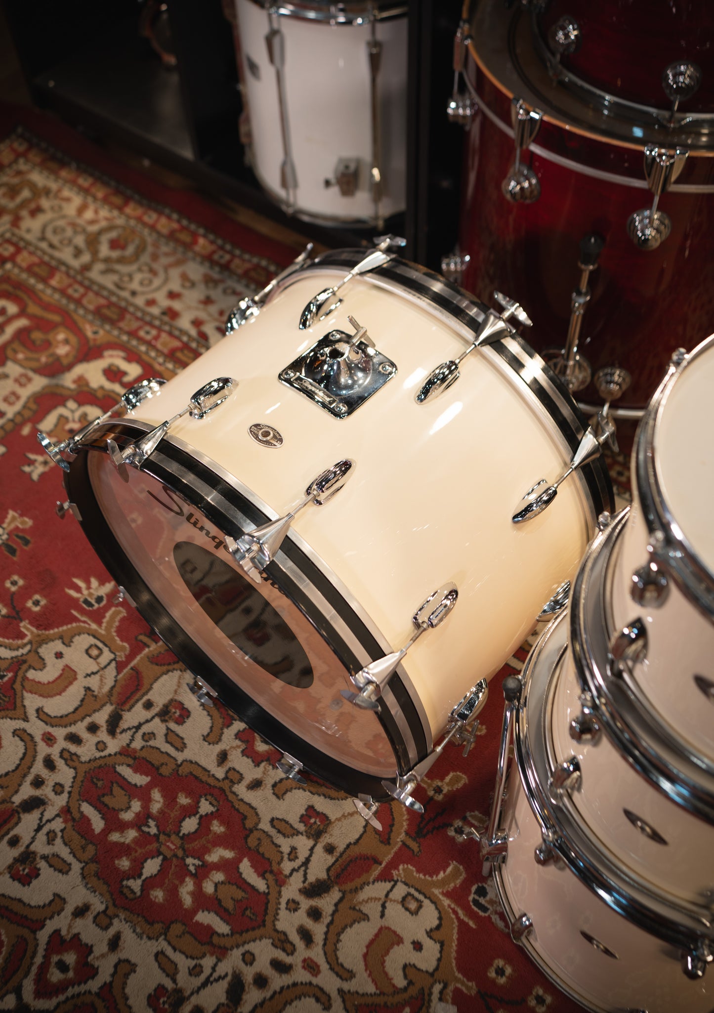 Slingerland 12 x 13 x 16 x 22 White Gloss usada años 60s - Batería acústica