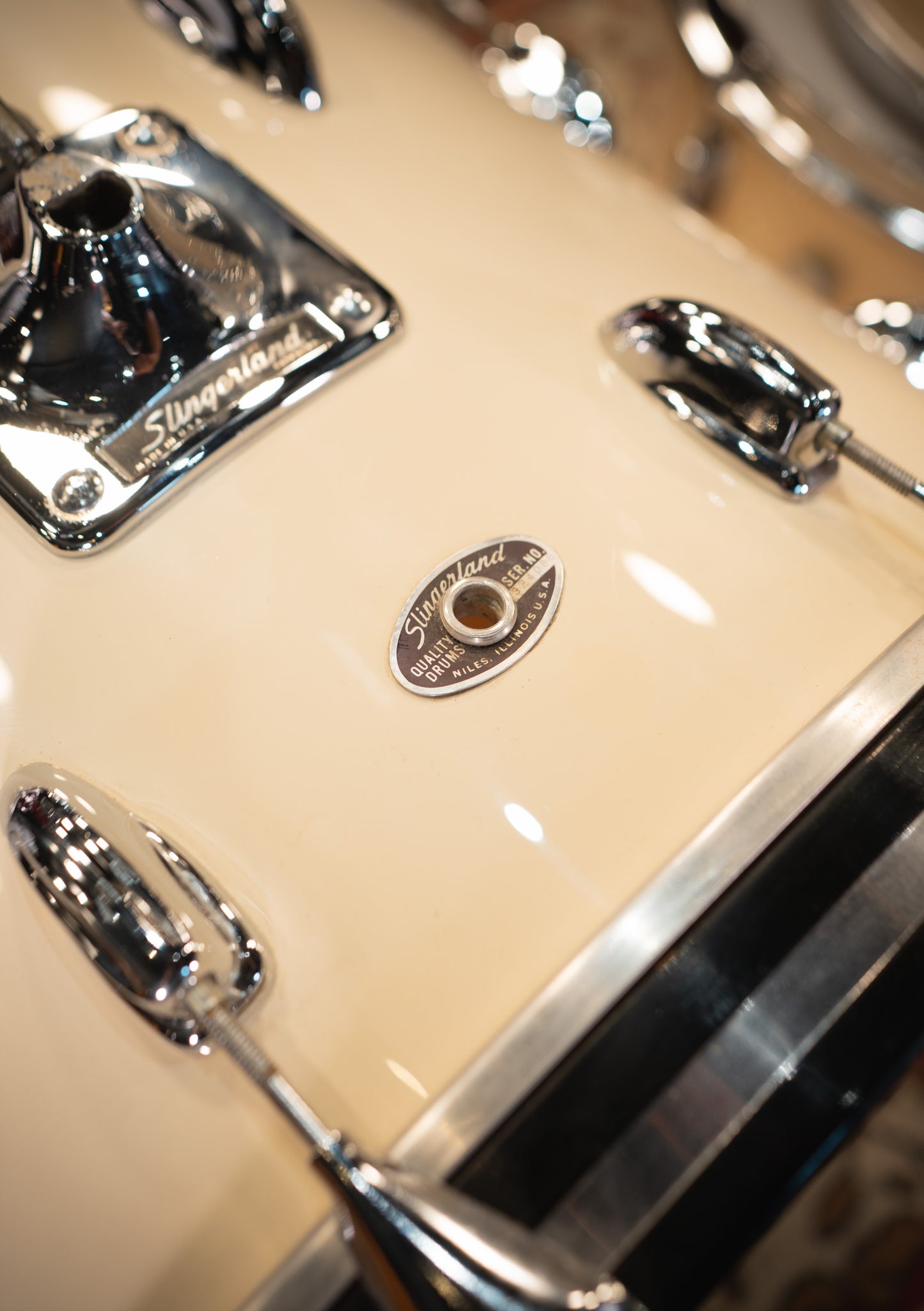 Slingerland 12 x 13 x 16 x 22 White Gloss usada años 60s - Batería acústica