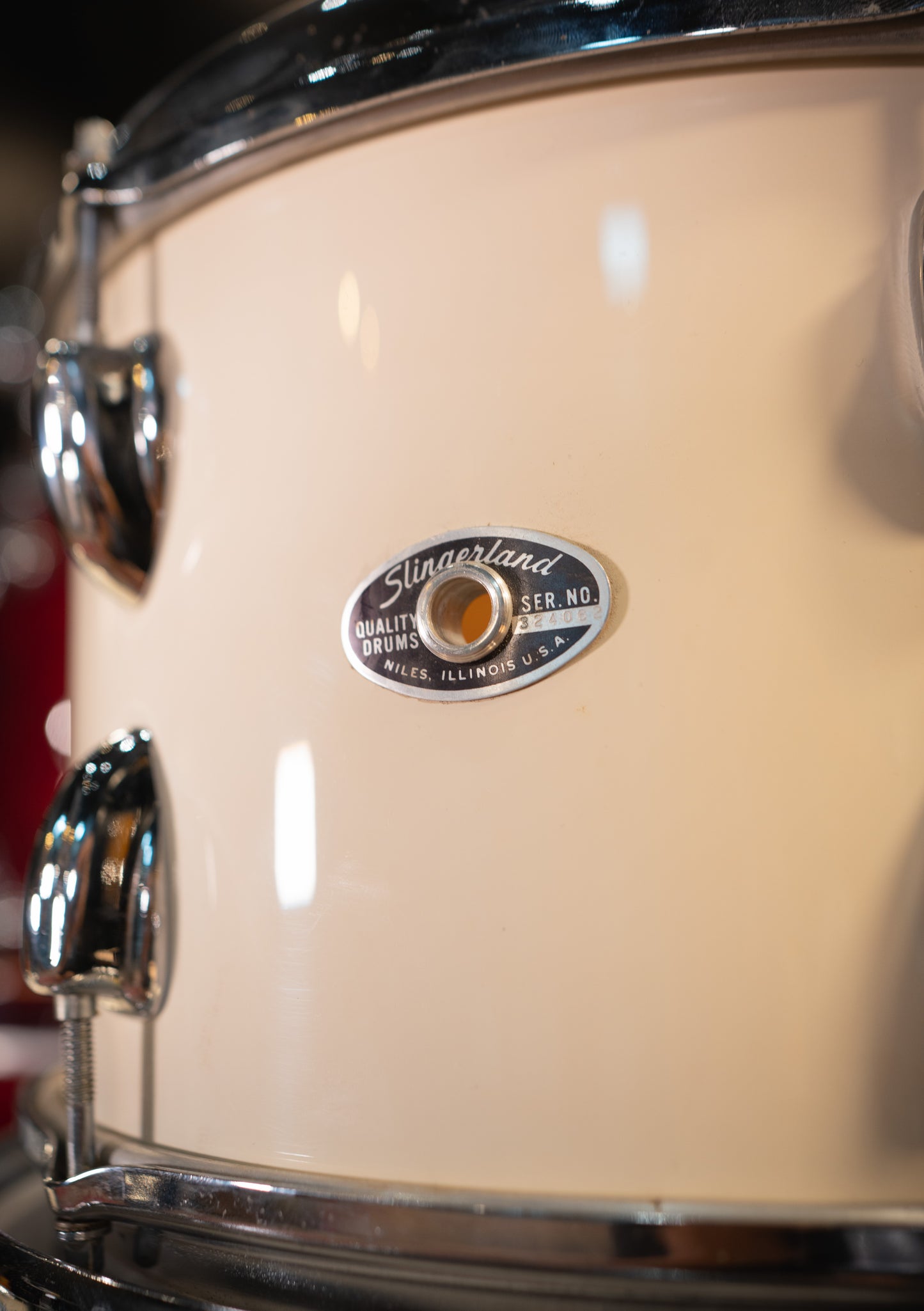 Slingerland 12 x 13 x 16 x 22 White Gloss usada años 60s - Batería acústica