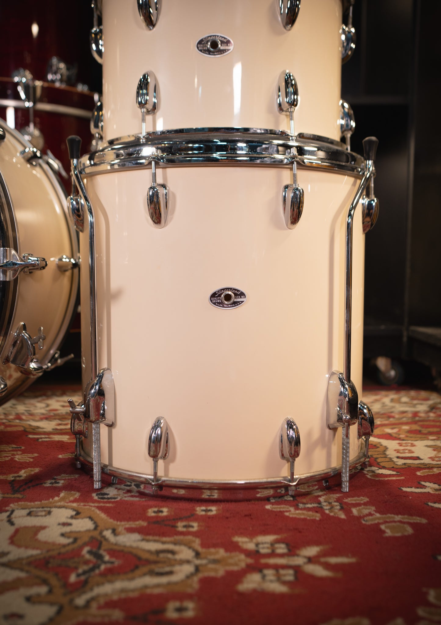 Slingerland 12 x 13 x 16 x 22 White Gloss usada años 60s - Batería acústica