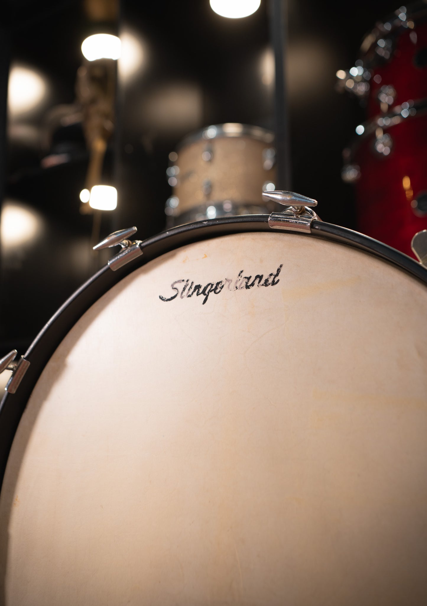 Slingerland 13 x 16 x 22 x 14 White Marine Peal usada años 60s - Batería acústica
