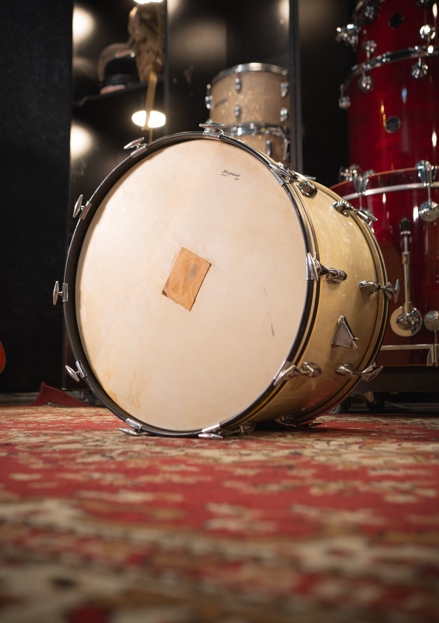 Slingerland 13 x 16 x 22 x 14 White Marine Peal usada años 60s - Batería acústica
