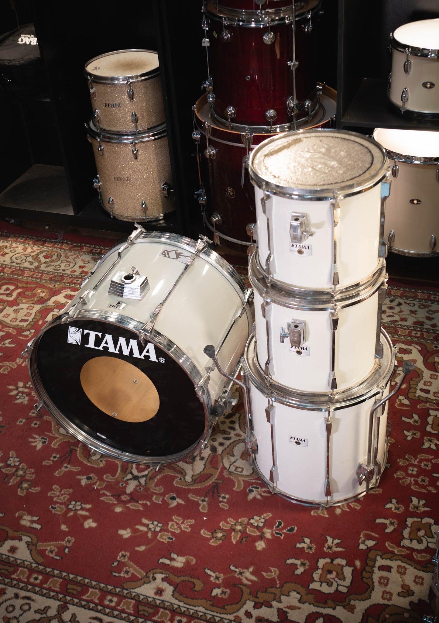 Tama  12 x 13 x 16 X 22 White usada años 80s - Batería acústica