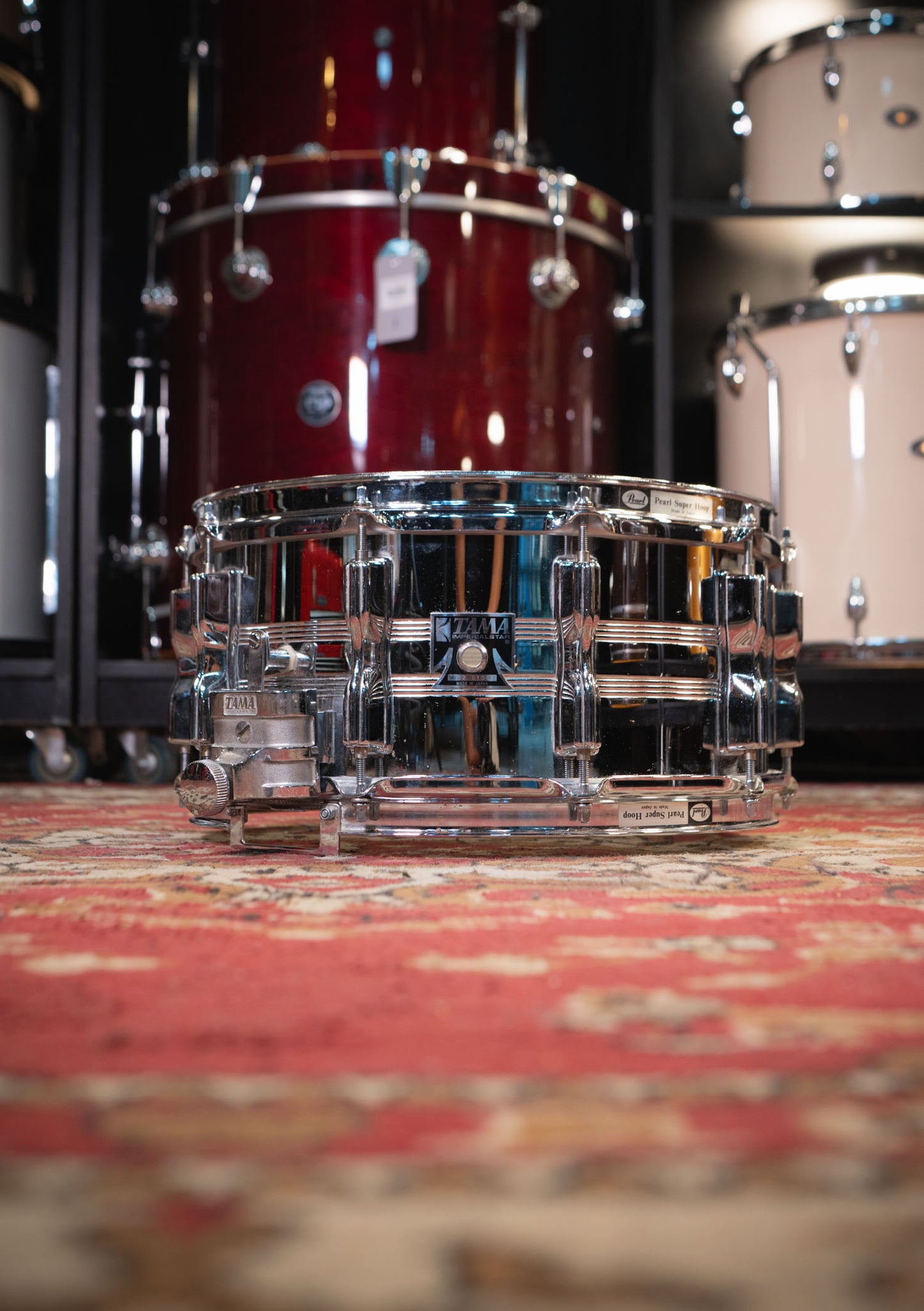 Tama Imperialstar King Beat 14 x 6.5 Seamless Steel usada años 80s - Caja