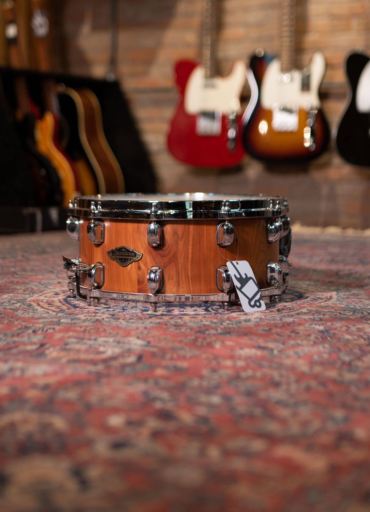 Caja Tama 6.5x14 Starclassic Birch/Walnut Snare Drum Satin Cedar Outer Usada