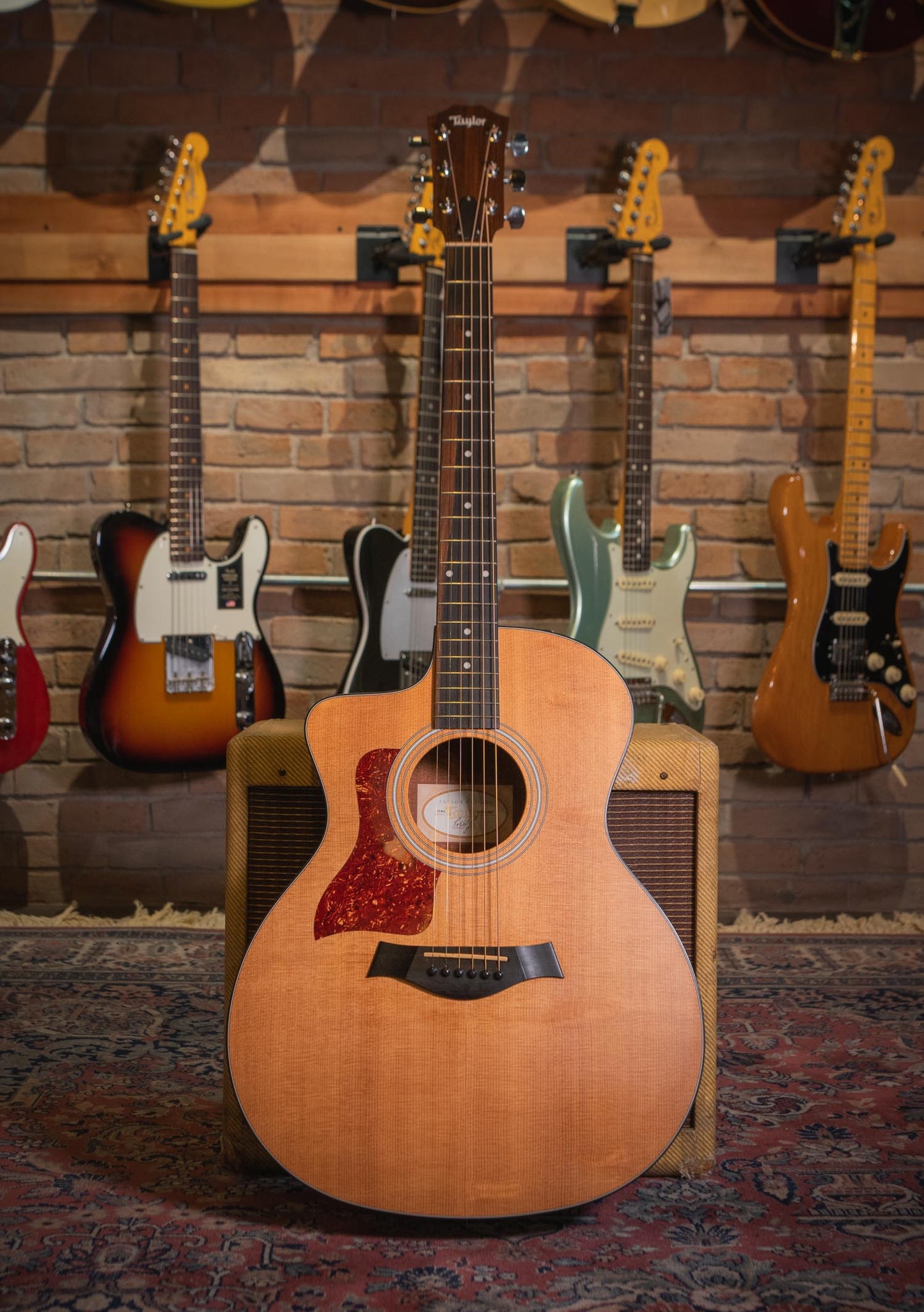 Taylor 114CE Grand Auditorium zurdo Natural usada año 2014 (incluye funda) - Guitarra electroacústica