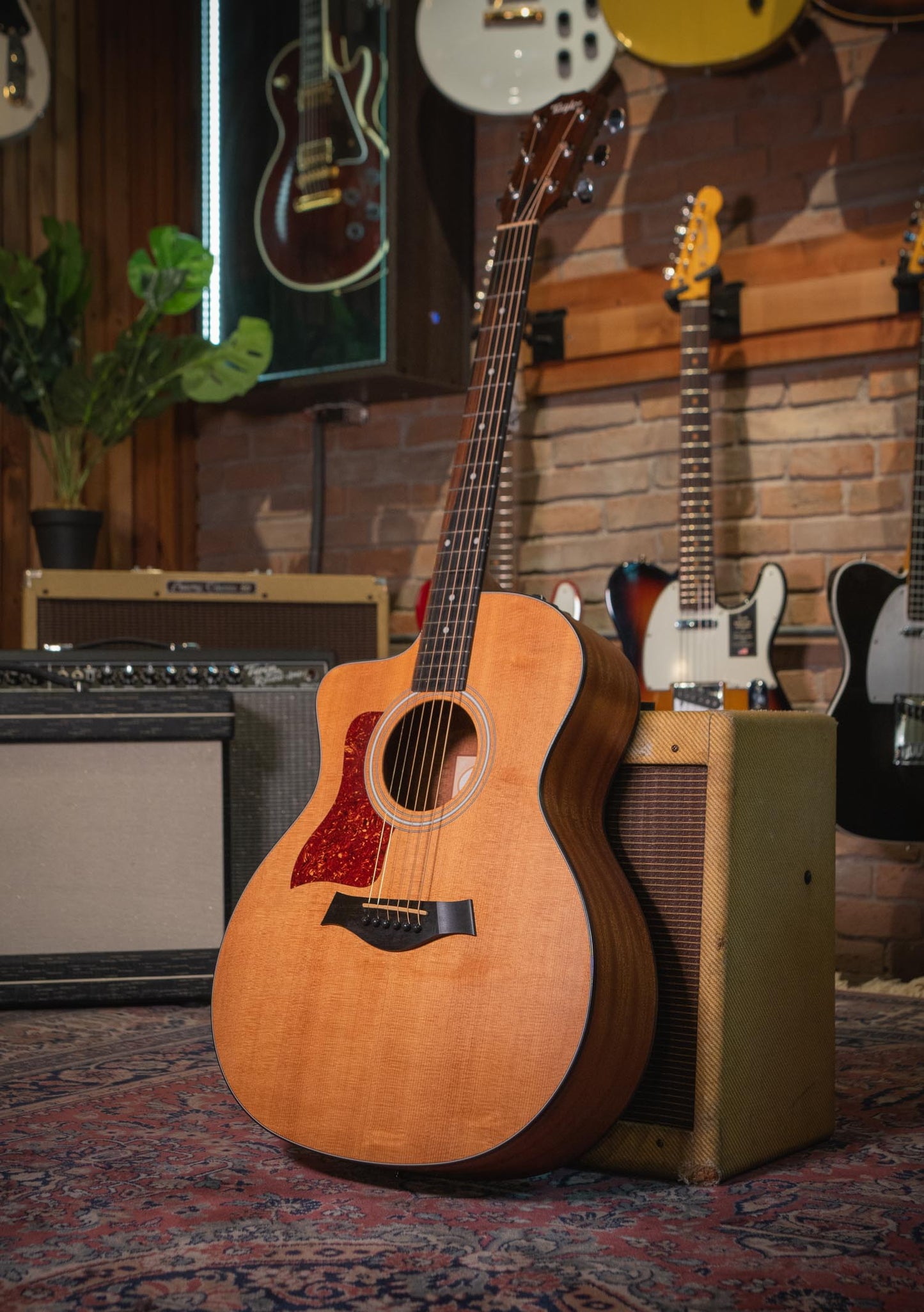 Taylor 114CE Grand Auditorium zurdo Natural usada año 2014 (incluye funda) - Guitarra electroacústica