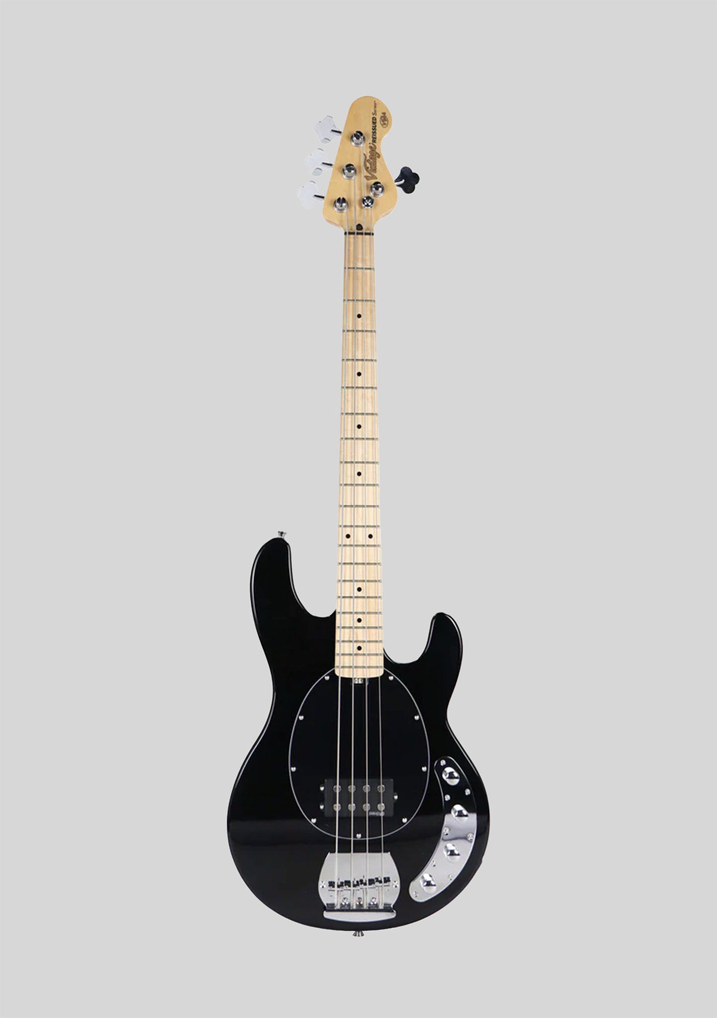 Vintage Active Bass Gloss Black - Bajo eléctrico