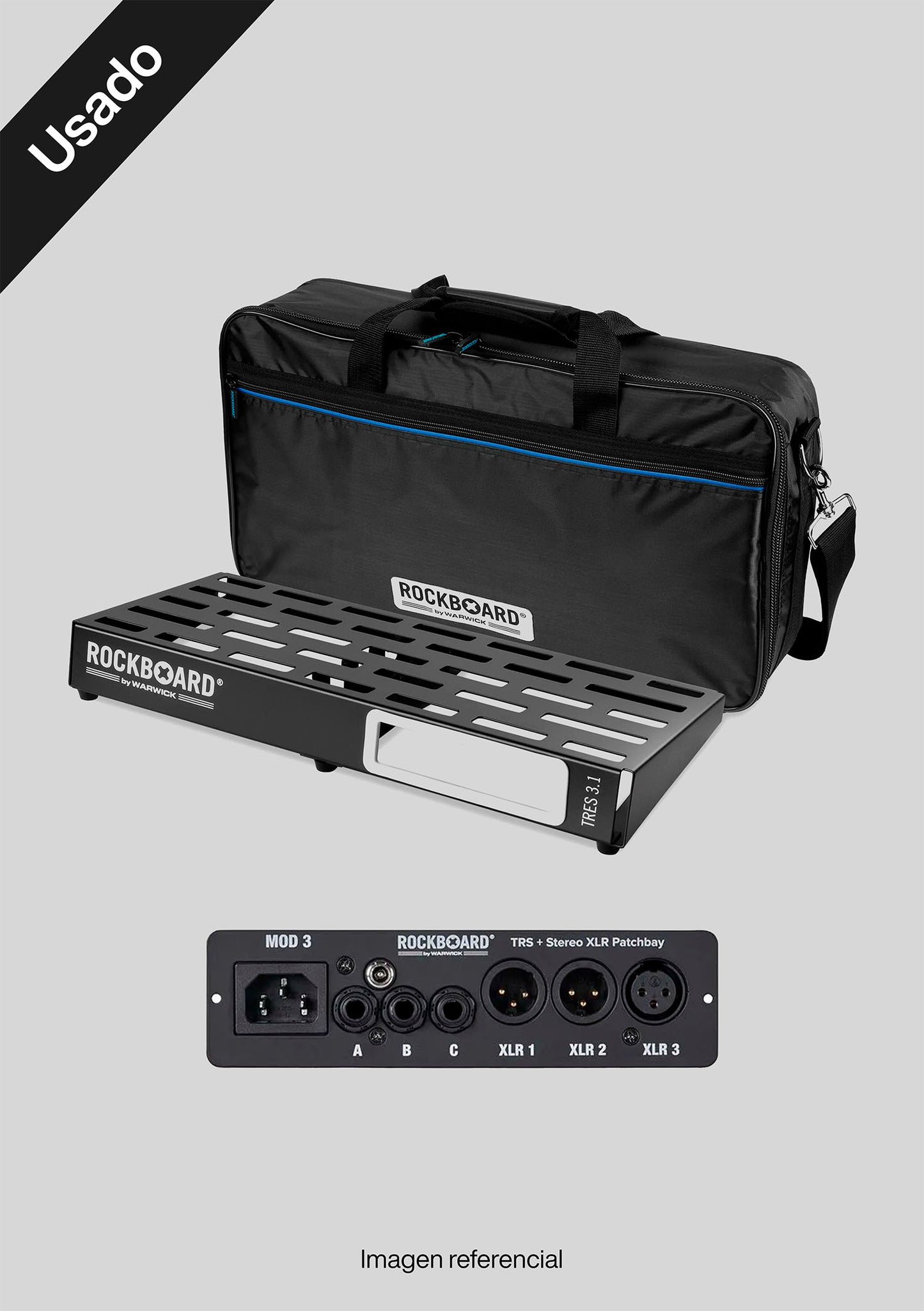 PedalBoard Rockboard 3.1 (incluye funda y fuente/patchbay Mod3) usado - Pedal