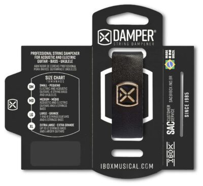 Damper Cuero Logo Metálico Negro Dsmd02