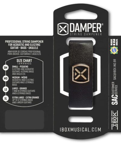 Damper Cuero Logo Metálico Negro Dsmd02