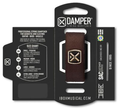 Damper Poliéster Logo Metálico Café Dtmd18