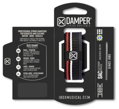 Damper Poliéster Logo Tela Negro Franjas Dkmd05