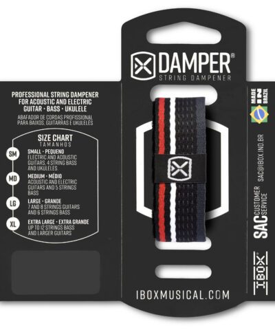 Damper Poliéster Logo Tela Negro Franjas Dkmd05