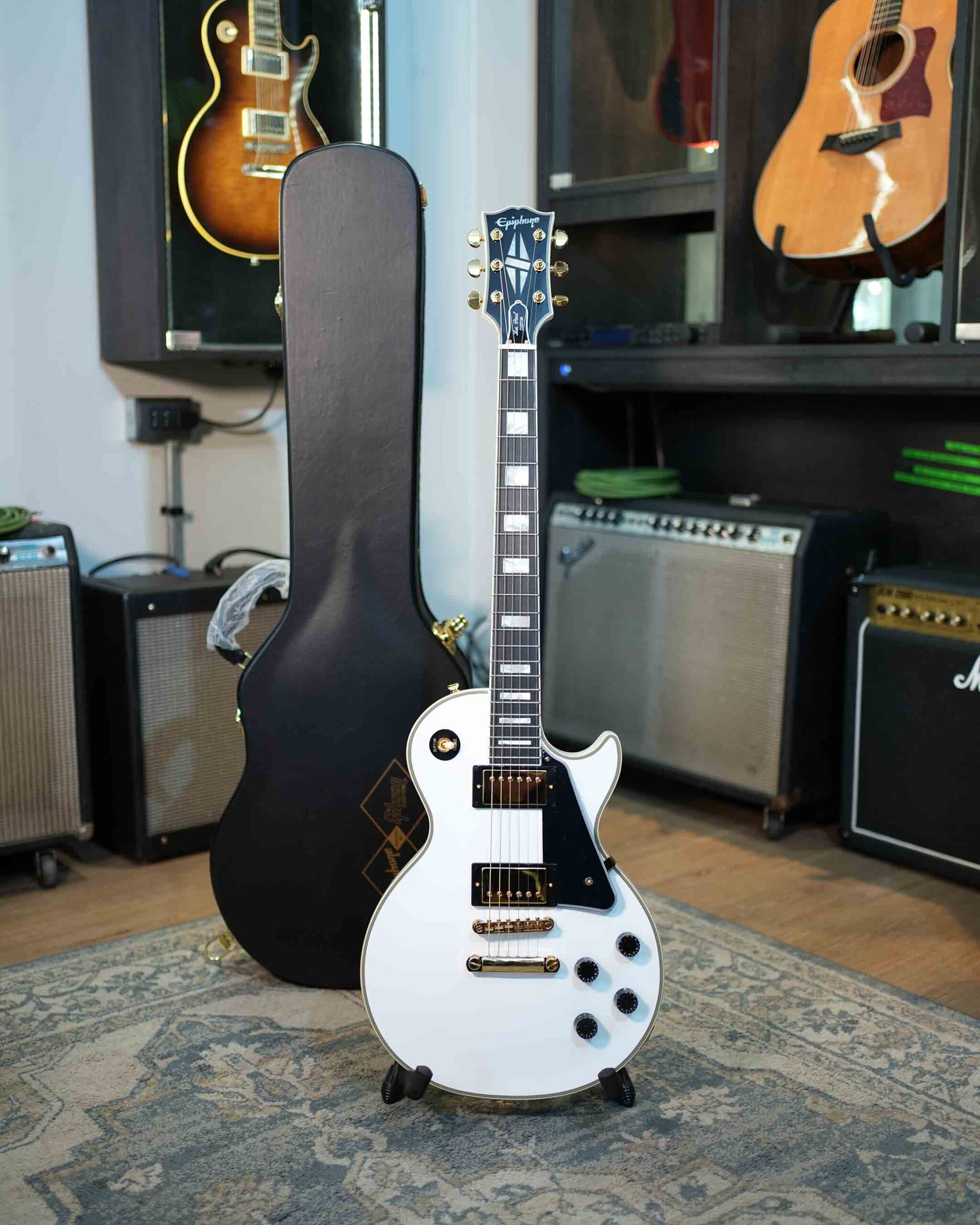 C 68 0000s 0010 Epiphone Les Paul Custom Alpine White Inspired By Gibson Nueva Año 2024 Sn 24071530477 11